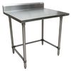 Bk Resources Stainless Steel Work Table With Open Base, 5" Rear Riser 30"Wx30"D VTTR5OB-3030